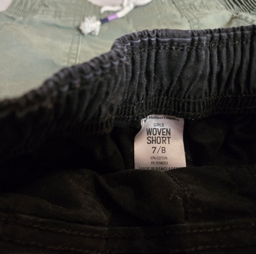 Member's Mark Girls' 4-Pack Pull-On Woven Shorts Size 7/8 - Picture 2 of 8